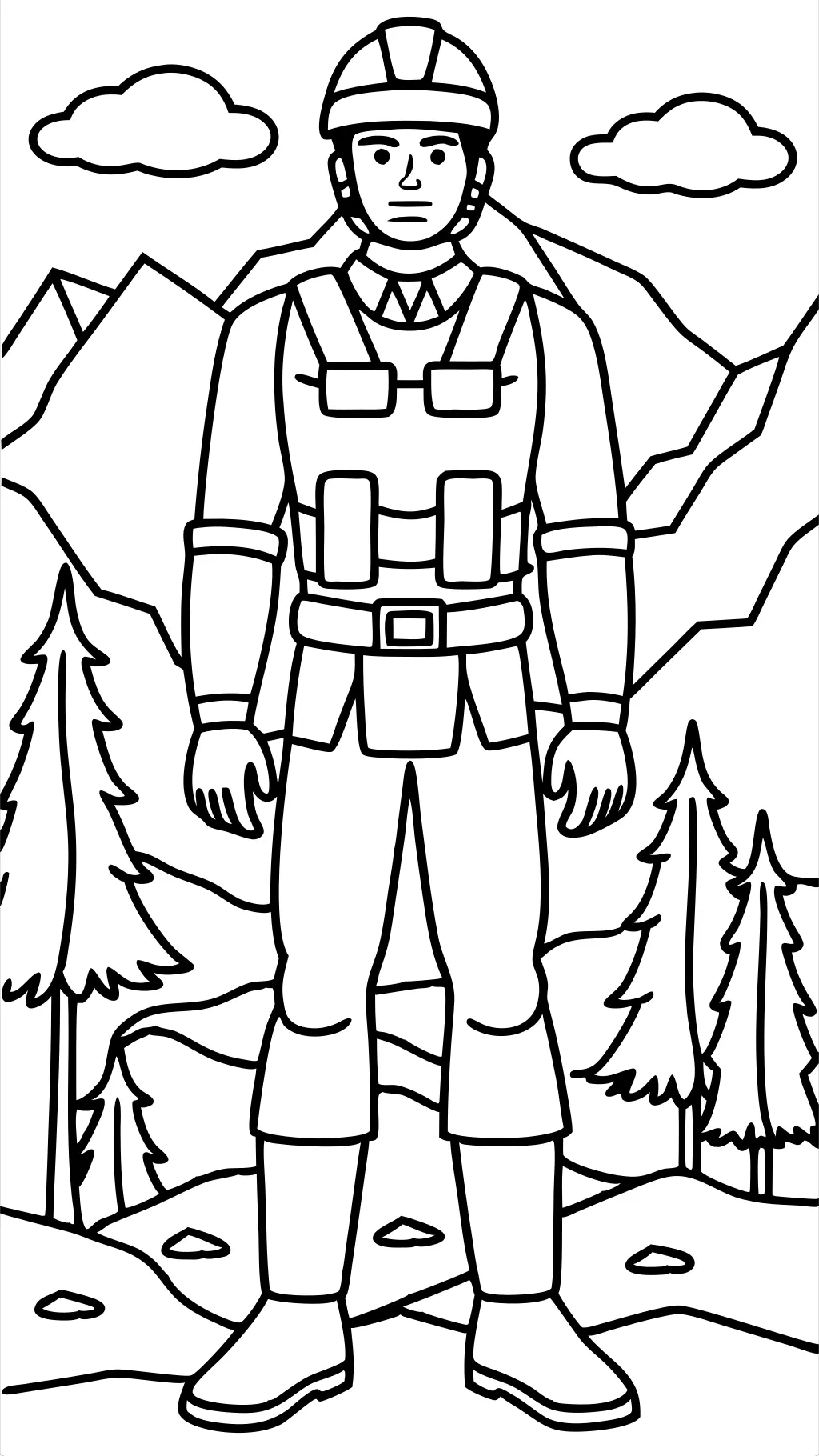 army man coloring page